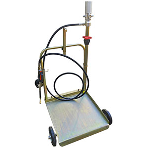 Trolley mounted oil dispensers with digital oil